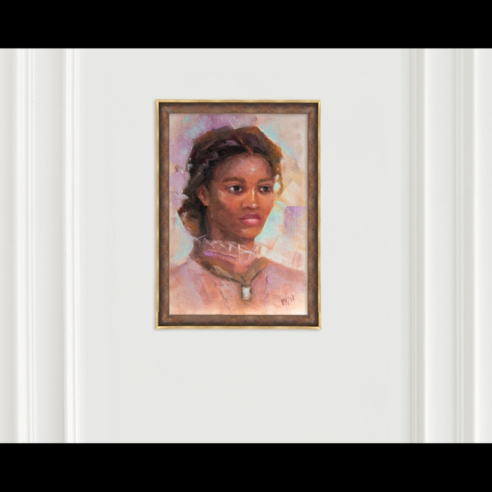 Portrait woman pink
